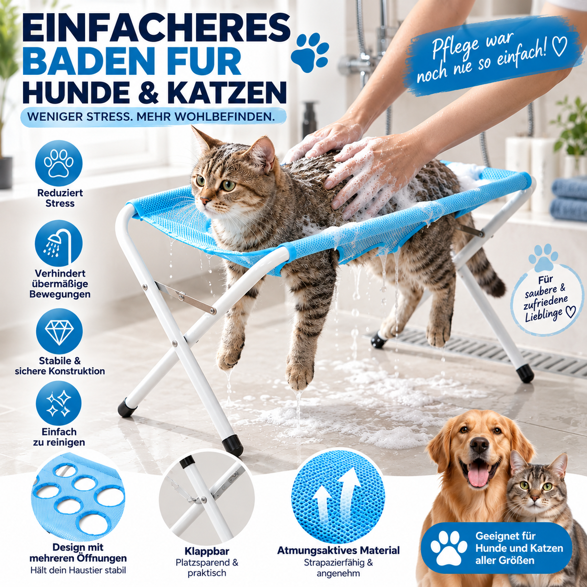 Badehilfe für Hunde & Katzen