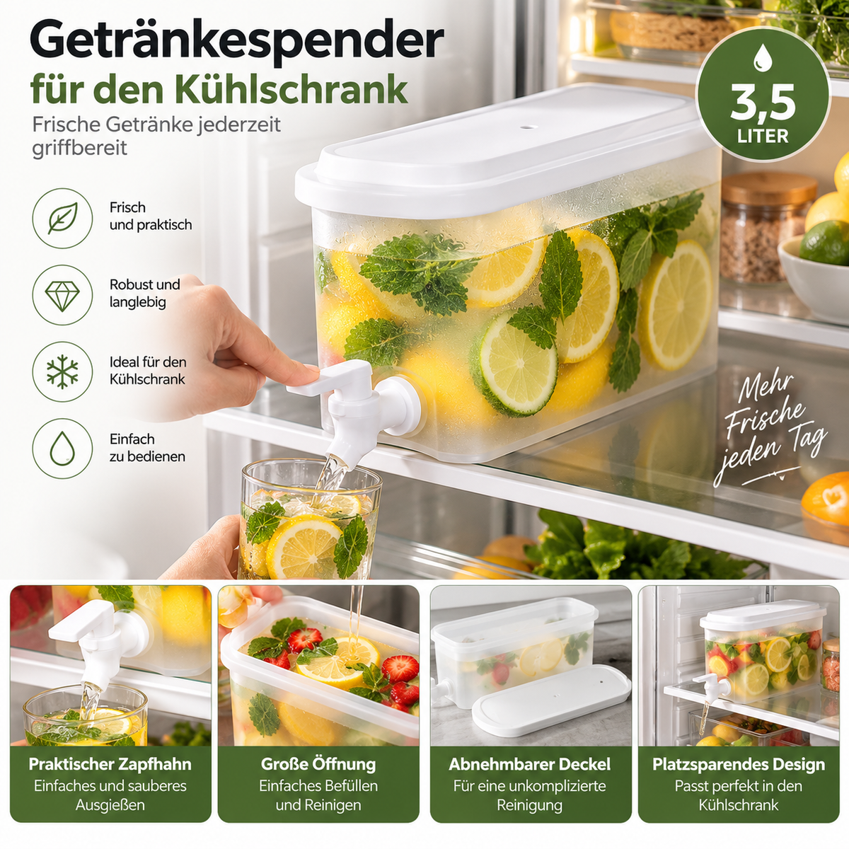 Getränkespender für den Kühlschrank – 3,5 L