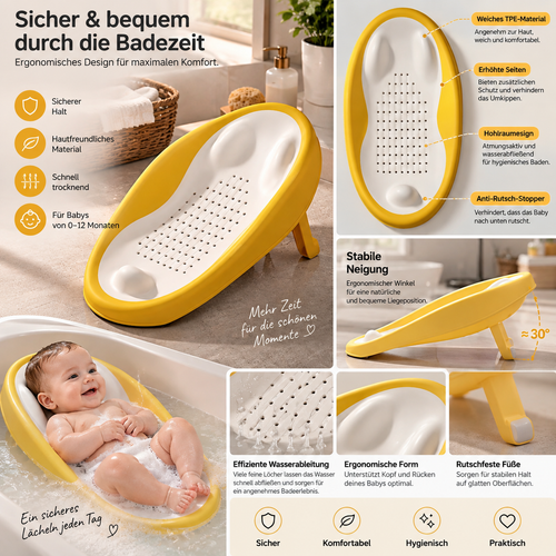 Baby-Badesitz mit Liegefunktion