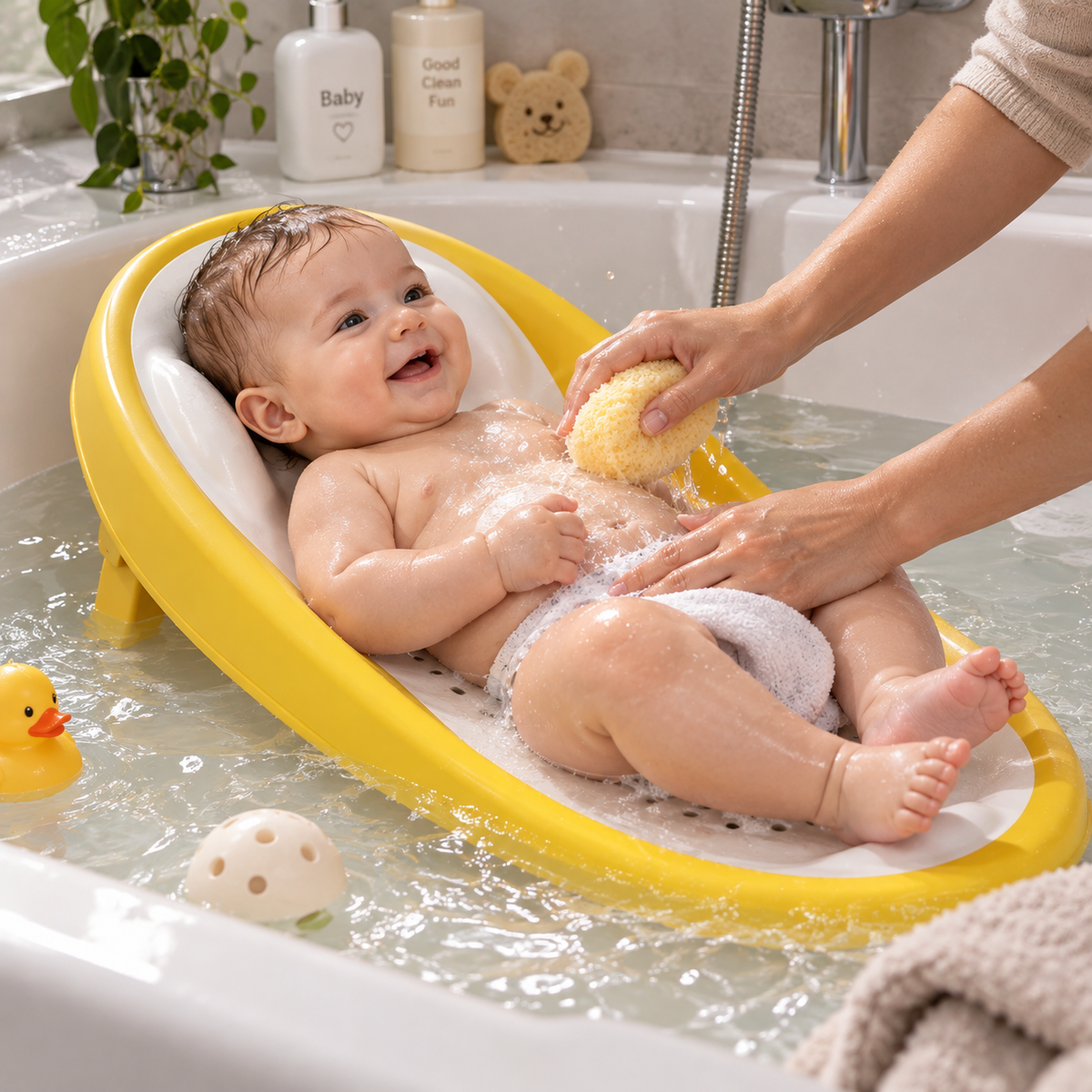 Baby-Badesitz mit Liegefunktion